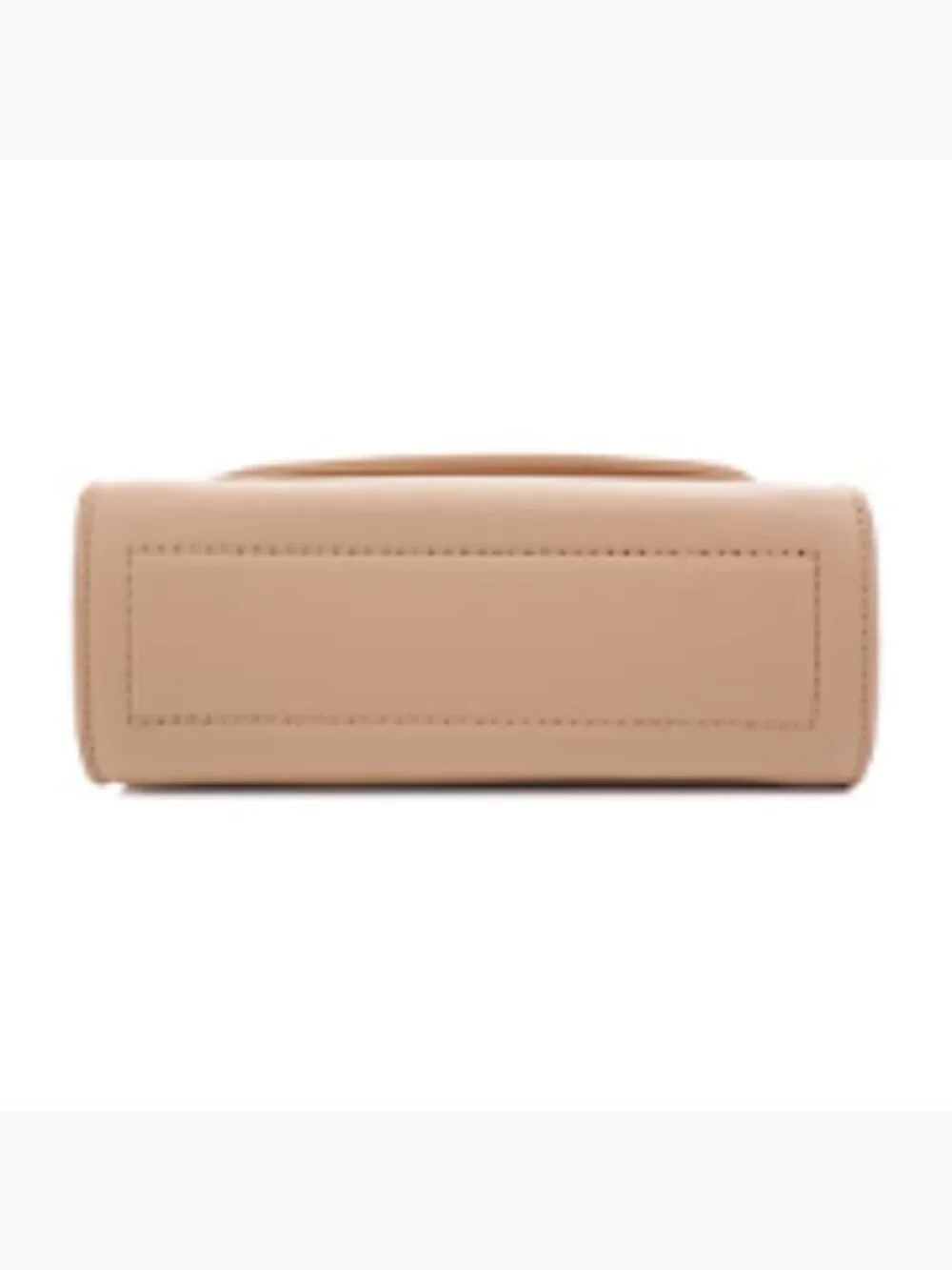Vegan Leather Mini Top Handle Crossbody Bag with Chain Strap